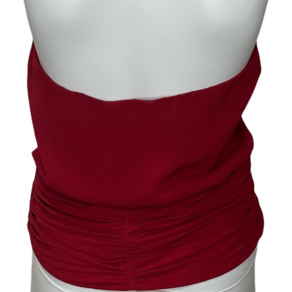 Y2k Vintage Bcbgmaxazria Red Halter Top - Picture 6 of 8